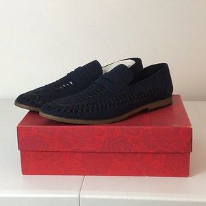 New Look navy woven loafer